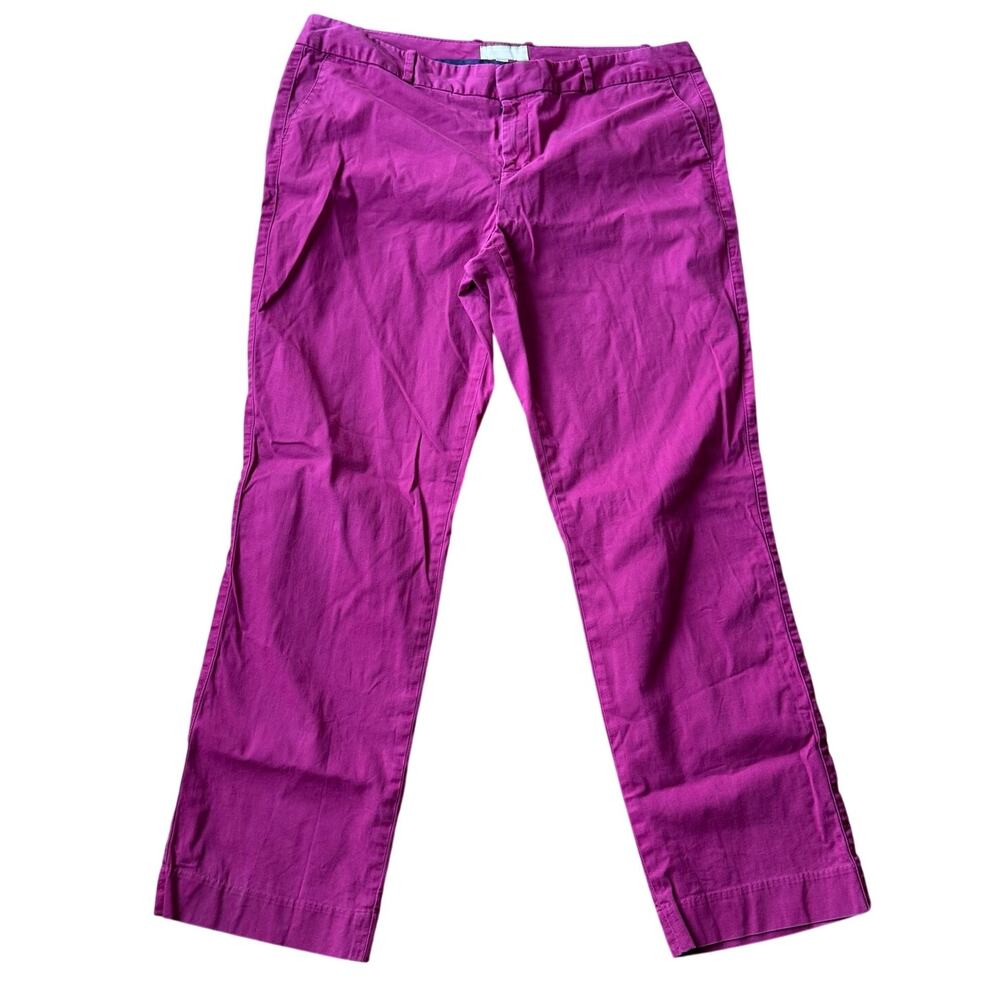 Banana Republic Pink Ryan Fit Chino Trousers Pants Sz 14 Casual Office Preppy